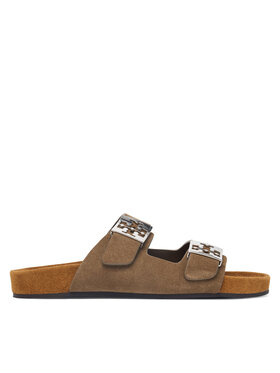 Tory Burch Шльопанці Tory Burch Mellow Slide 171151 Коричневий