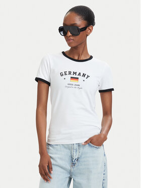 Guess Jeans Guess Jeans Футболка W6YI16 K3995 Білий Slim Fit