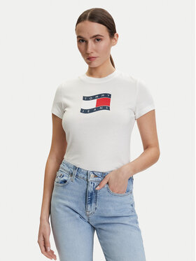 Tommy Jeans Tommy Jeans Camiseta DW0DW22781 Crema Regular Fit