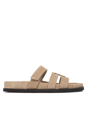 Tory Burch Natikače Tory Burch Ines Sport Slide 163481 Svijetlo smeđa