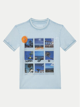 Guess Guess T-Shirt L5GI11 K8HM4 Γαλάζιο Regular Fit