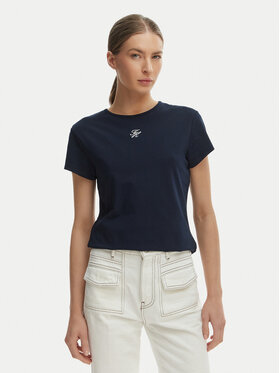 Tommy Hilfiger Tommy Hilfiger Camiseta WW0WW48710 Azul marino Slim Fit