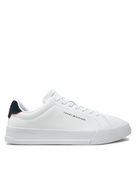 Tommy Hilfiger Snīkeri Tommy Hilfiger Th Court Lth Detail Ess FM0FM05367 Balts