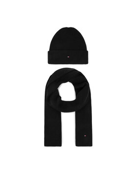 Tommy Hilfiger Set Fular și Căciulă Tommy Hilfiger AW0AW19136 Negru