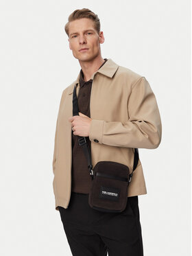 KARL LAGERFELD Crossover torbica KARL LAGERFELD B2M30199 Tamno smeđa