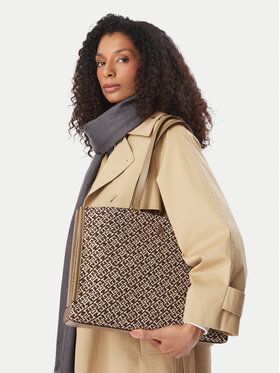 Tommy Hilfiger Soma Tommy Hilfiger Th Jacquard Tote AW0AW19009 Brūns