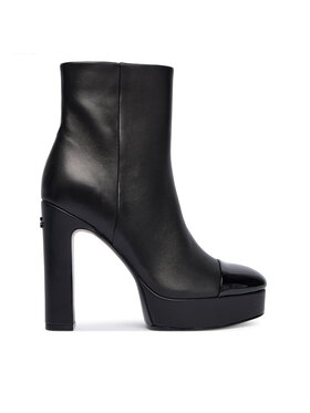 Guess Polokozačky Guess FLFRNT LEA10 Černá