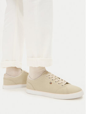 Tommy Hilfiger Sneakers Tommy Hilfiger Th Low Profile Vulc Canvas FW0FW09102 Beige