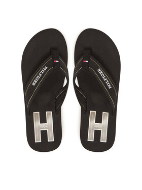 Tommy Hilfiger Čības uz pirksta Tommy Hilfiger Hilfiger H Padded Beach Sandal FM0FM05536 Melns