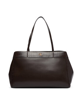 Calvin Klein Rankinė Calvin Klein Ck Croc Snap Large Tote LV04F3904G Tamsiai ruda