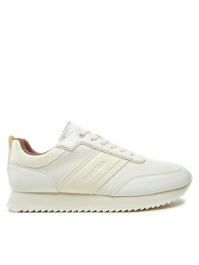 Calvin Klein Snīkeri Calvin Klein Low Top Lace Up Logo Lth HM0HM01654 Balts