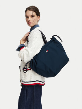 Tommy Jeans Handtasche Tommy Jeans Tjw Ess Daily Tote AW0AW18771 Dunkelblau
