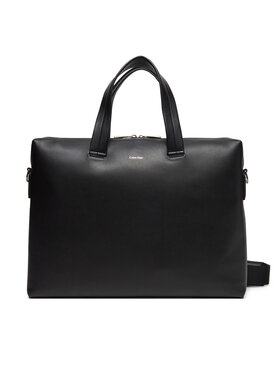 Calvin Klein Portatīvā datora soma Calvin Klein Ck Premium Leather Laptop Bag K50K512939 Melns