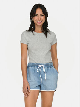 ONLY ONLY Футболка Elina 15320229 Сірий Slim Fit