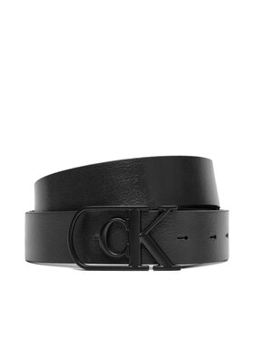 Calvin Klein Pánsky opasok Calvin Klein Curve Monogram Buckle 32Mm Rev LV04D7021G Čierna
