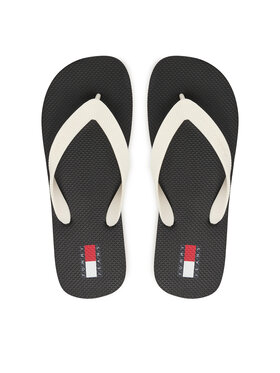 Tommy Jeans Čības uz pirksta Tommy Jeans Tjw Logo Summer Sandal EN0EN02979 Melns