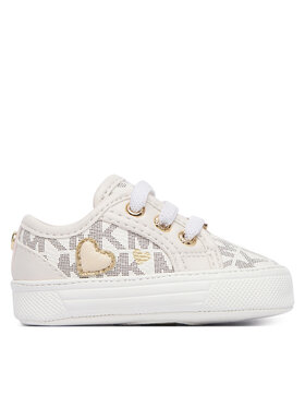 MICHAEL Michael Kors Снікерcи MICHAEL Michael Kors Baby Brittania Hearts MK04984256 Білий