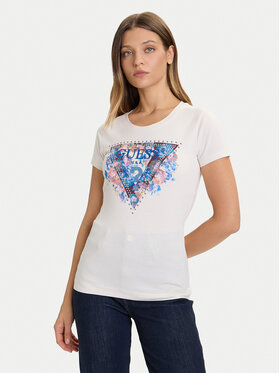 Guess Guess Camiseta W5BI29 J1314 Écru Slim Fit