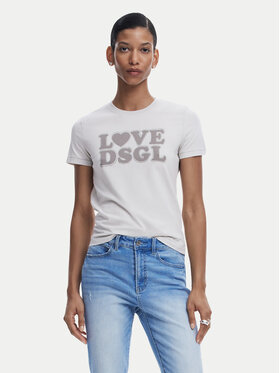 Desigual Desigual Футболка Love Dsgl 25SWTK10 Сірий Regular Fit