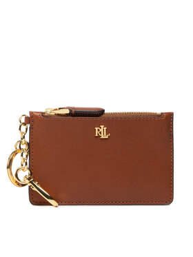 LAUREN RALPH LAUREN Etui na karty kredytowe Lauren Ralph Lauren Zip Card Cas 432876731001 Brązowy