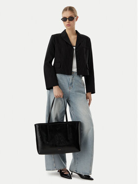 Calvin Klein Kabelka Calvin Klein Foil Logo Glossy LV04F3537G Černá