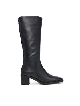 Calvin Klein Zimski škornji Calvin Klein Block Heel High Boot Zip Lth HW0HW03172 Črna