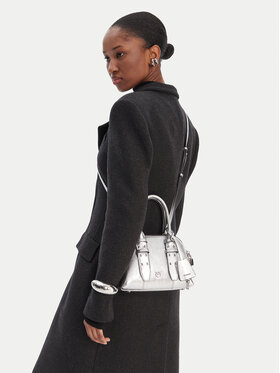 PINKO Сумка PINKO Bowling Bag Zip Mini AI 25-26 PLTT 105333 A0QO Срібний
