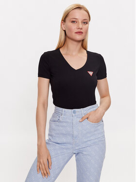 Guess Guess Футболка W2YI45 J1314 Чорний Slim Fit