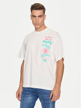 REPLAY Replay Póló MMG334.000.23454 Fehér Oversize