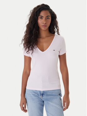 Tommy Jeans Tommy Jeans Camiseta Essential DW0DW17385 Rosa Slim Fit