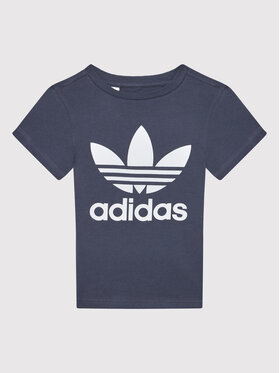 adidas adidas Футболка Trefoil HC9601 Cиній Regular Fit