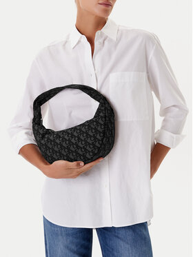 Calvin Klein Handtasche Calvin Klein Ckj Monogram Pinched Medium Shou LV04F3206G Schwarz