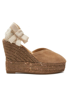 Manebi Espadrilky Manebi Hamptons Heart-Shaped Wedge Espadrilles W 1.6 WH Béžová
