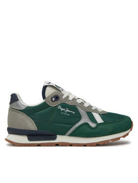 Pepe Jeans Sneakersy Pepe Jeans Brit Young B PBS40003 Zelená
