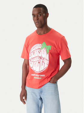 Jack & Jones Jack & Jones Футболка Holiday Cartoon 12287550 Червоний Relaxed Fit