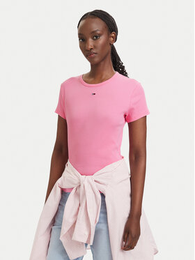 Tommy Jeans Tommy Jeans Camiseta Essential DW0DW17383 Rosa claro Slim Fit