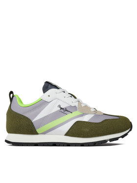 Pepe Jeans Sneakersy Pepe Jeans Foster Boy Print PBS30554 Zelená