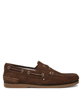 Tommy Hilfiger Poltopánky Tommy Hilfiger Th Boat Shoe Core Suede FM0FM05387 Hnedá