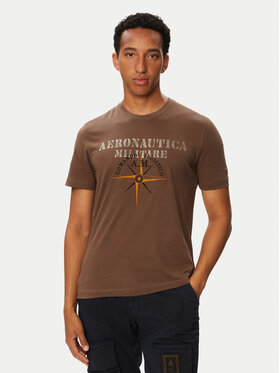 Aeronautica Militare Aeronautica Militare Camiseta 262TS2582UJ00750 Marrón Regular Fit