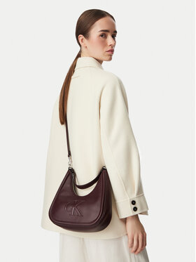 Calvin Klein Torbica Calvin Klein Bold Ck Small Crescent Bag LV04F3561G Tamnocrvena