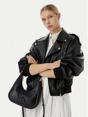 Calvin Klein Ročna torba Calvin Klein Bold Ck Small Crescent LV04F3561G Črna