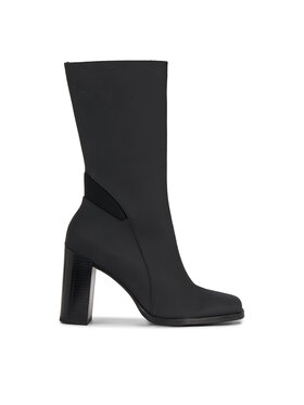 Calvin Klein Jeans Боти Calvin Klein Jeans Heel Zip Boot Lth Wn YW0YW01113 Черен