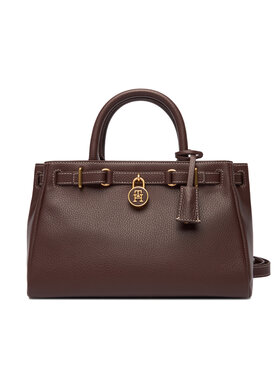 Tommy Hilfiger Soma Tommy Hilfiger American Icon Mini Tote Leather AW0AW17926 Brūns