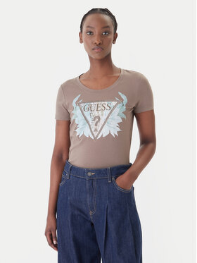 Guess Guess Camiseta W6GI12 K3027 Marrón Regular Fit