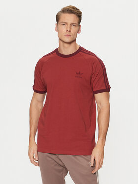 adidas adidas T-Shirt adicolor Classics 3-Stripes JN7019 Κόκκινο Slim Fit