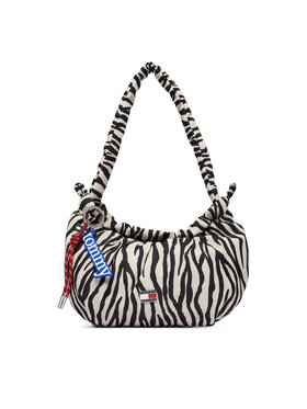 Tommy Jeans Geantă Tommy Jeans Tjw Icon Charms Zebra Shlder Bag AW0AW18882 Alb