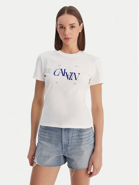 Calvin Klein Jeans Calvin Klein Jeans Camiseta Seasonal LV047F808G Blanco Slim Fit