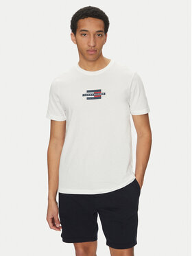 Tommy Hilfiger Tommy Hilfiger Majica Flag Box MW0MW38636 Bela Regular Fit
