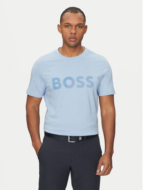 BOSS BOSS Majica Tape Logo 50530990 Svetlo modra Regular Fit