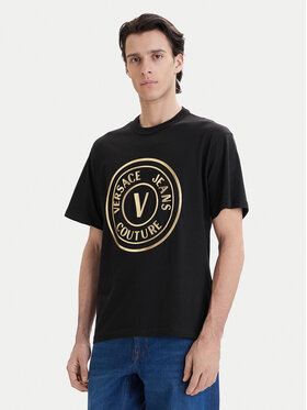 Versace Jeans Couture Versace Jeans Couture Camiseta 80GAHT02 CJ00T Negro Regular Fit